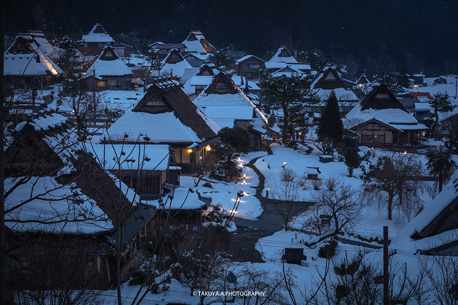 京都府の絶景 美山かやぶきの里 雪灯廊