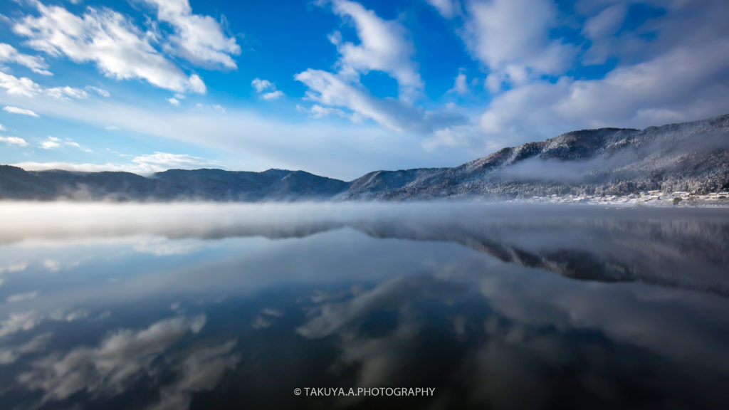 滋賀県の絶景 余呉湖の雪景色6