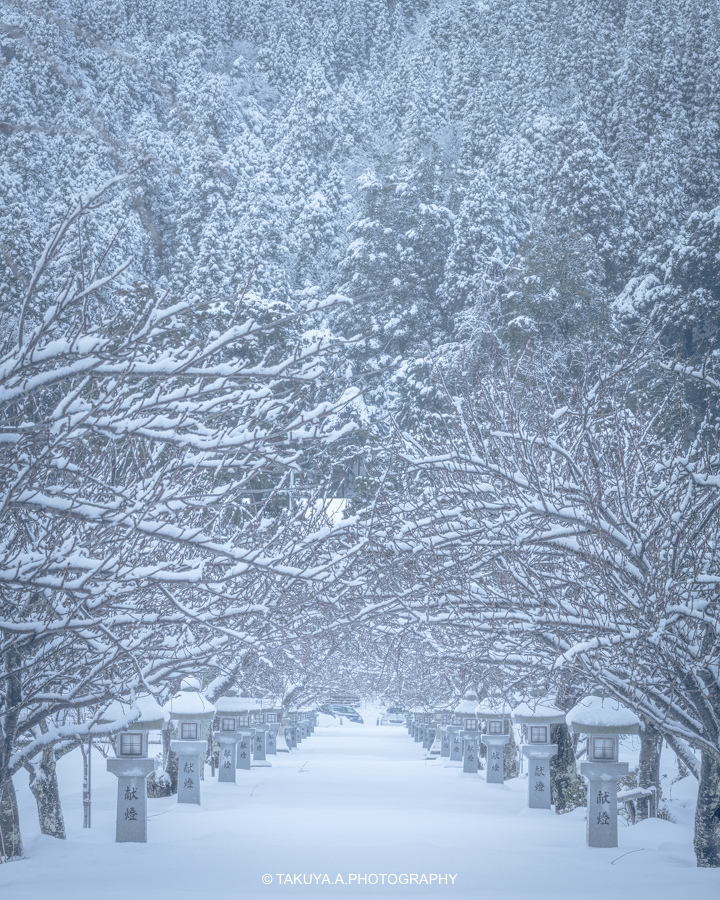 滋賀県の絶景 伊香具神社 雪景色