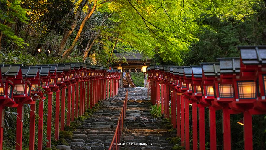 京都府の絶景 貴船神社の新緑