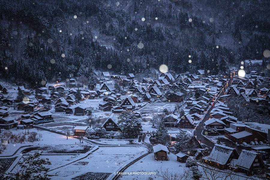 岐阜県の絶景 白川郷の雪景色