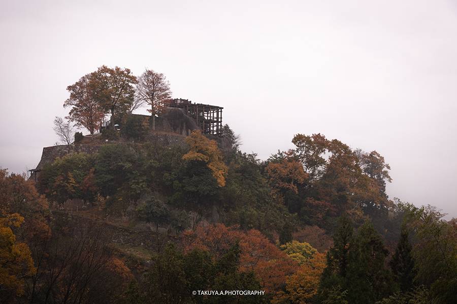 岐阜県の絶景 苗木城跡の紅葉