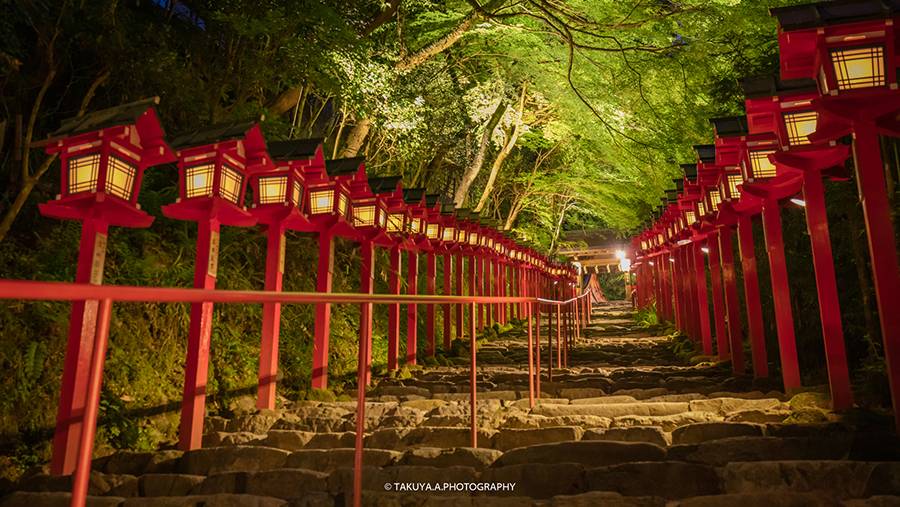 京都府の絶景 貴船神社の新緑